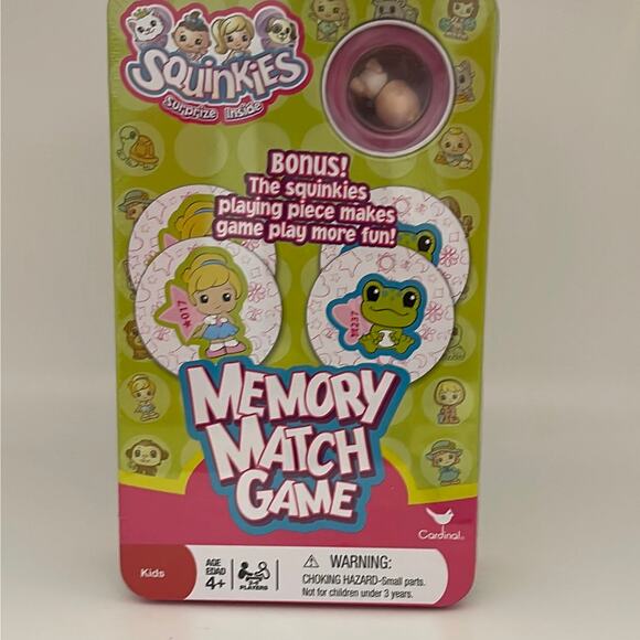 Blip Toys 2010 Squinkies Memory Match Game In Tin Bonus Piece - Picture 1 of 6